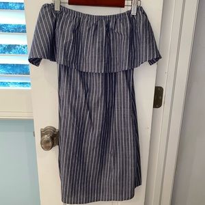 Off the shoulder striped dress